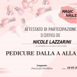 ATTESTATO Pedicure dalla A alla Z