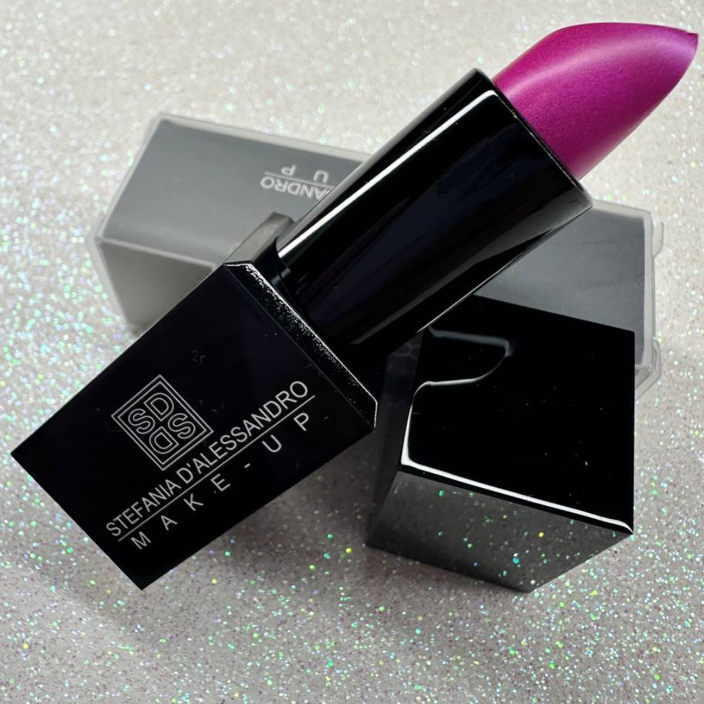 lipstick shiny metal pink